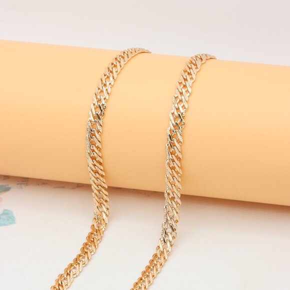 "Bold Rose Gold Necklace in Chunky Link Design, XPNL0338 - Picture 6 of 12
